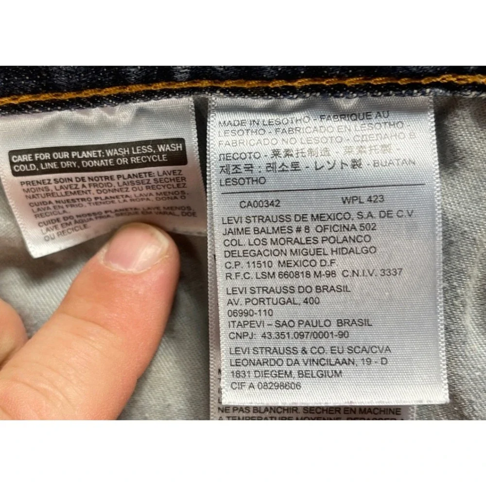 Levi's 505 Mens‎ W40 L30 Regular Fit Blue Denim Jeans